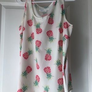 Pineapple tank top blouse